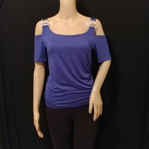 Bundle 2/$10 NWT Women's Cold Shoulder Strap w/ Buckle Top